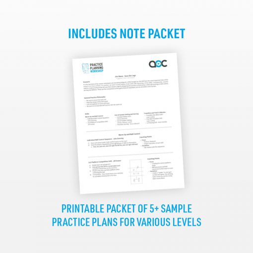 Workshop includes notes packet of practice plans